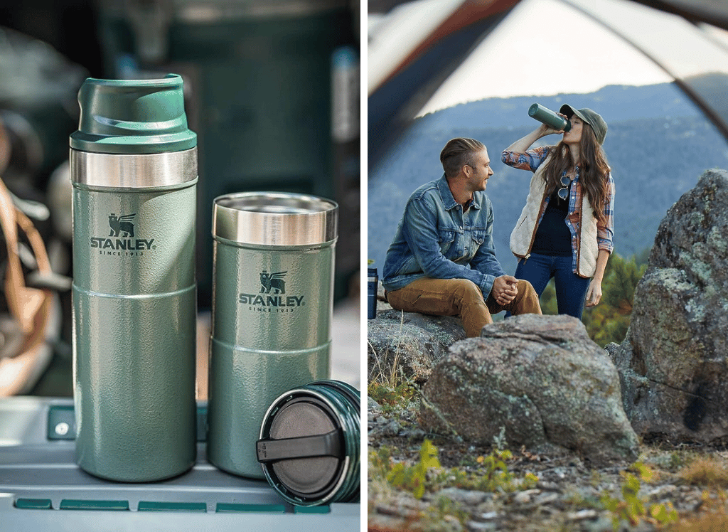 STANLEY Trigger Action Travel Mug 0.25L - Keeps Hot for 3 Hours - BPA-Free  - Thermos Flask for Hot or Cold Drinks - Leakproof Reusable Coffee Cup 