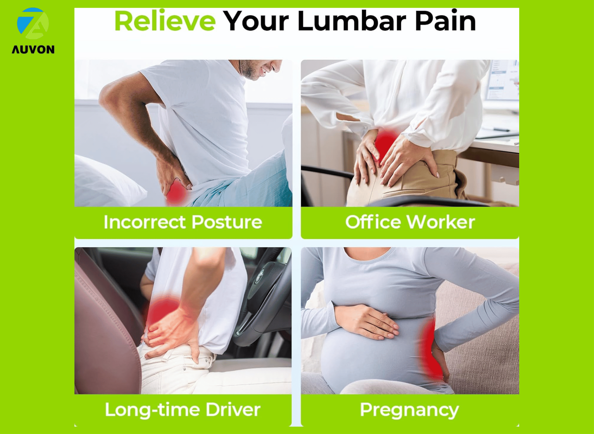 AUVON Lumbar Support For Office Chair: Your Back's Best Friend