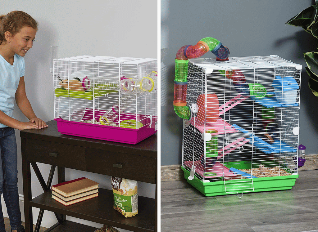 Exploring the Fun of a Hamster Cage with Tubes!