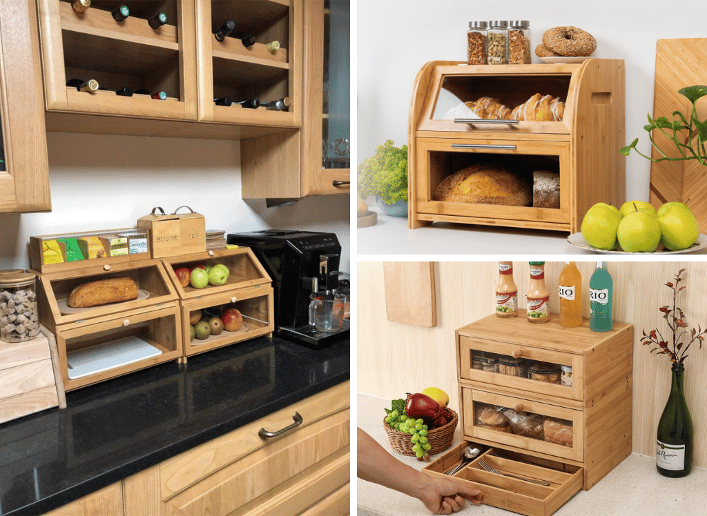 Organize Your Kitchen with a Bamboo Bread Box