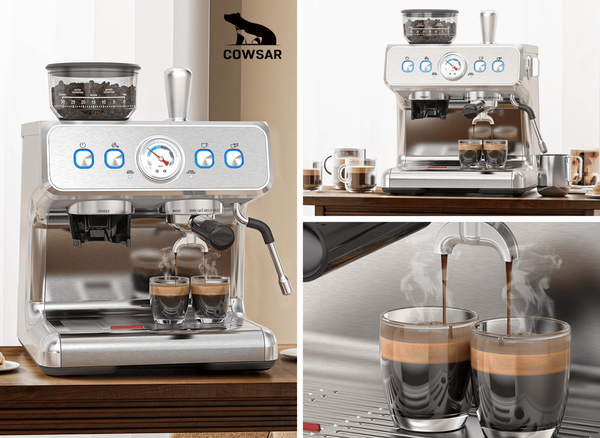 COWSAR Espresso Machine: 15-Bar Excellence for Home Baristas