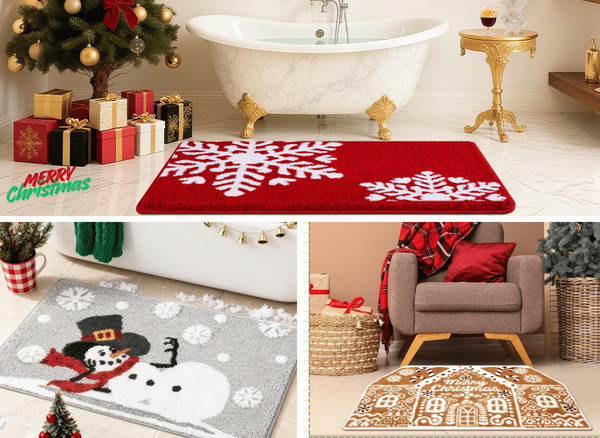 Festive Christmas Bathroom Rugs for a Cozy Holiday Home